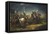 The Meeting of the Duke of Wellington and Field Marshal Blucher-Thomas Jones Barker-Framed Stretched Canvas