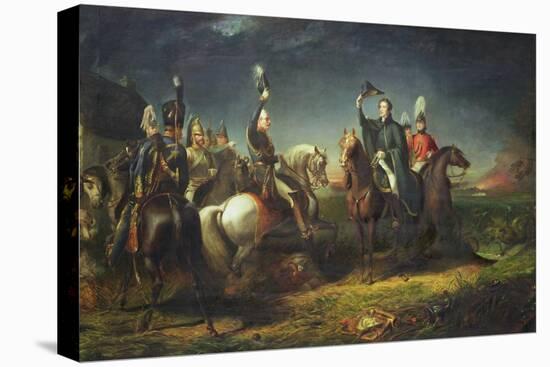 The Meeting of the Duke of Wellington and Field Marshal Blucher-Thomas Jones Barker-Stretched Canvas