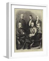 The Meeting of the Emperors, a Group of Portraits-null-Framed Giclee Print