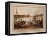 The Meeting of the Emperors of Russia Und Austria, King of Prussia and Crown Prince of Sweden-William Heath-Framed Stretched Canvas