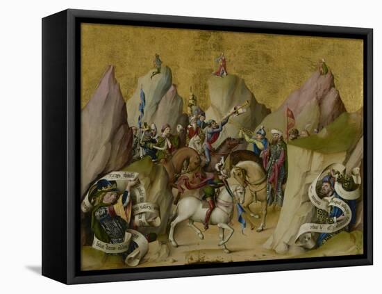 The Meeting of the Three Kings, with David and Isaiah, c.1475-Master of St. Bartholemew-Framed Stretched Canvas