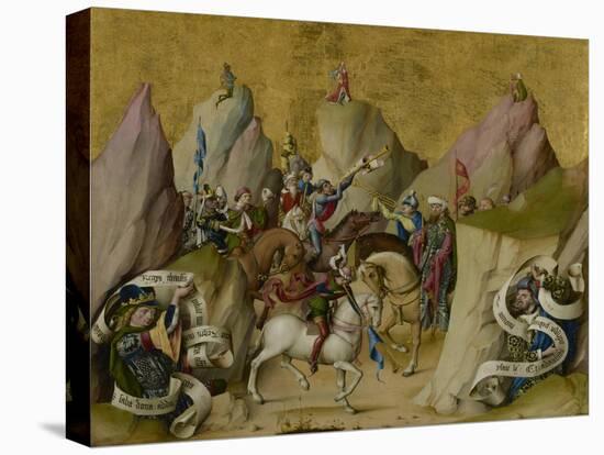 The Meeting of the Three Kings, with David and Isaiah, c.1475-Master of St. Bartholemew-Stretched Canvas