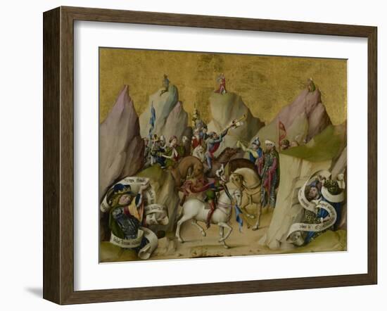 The Meeting of the Three Kings, with David and Isaiah, c.1475-Master of St. Bartholemew-Framed Giclee Print