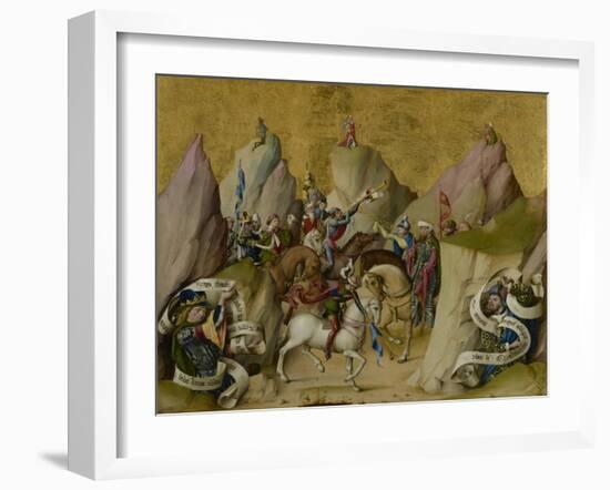 The Meeting of the Three Kings, with David and Isaiah, c.1475-Master of St. Bartholemew-Framed Giclee Print