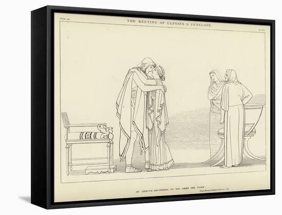 The Meeting of Ulysses and Penelope-John Flaxman-Framed Stretched Canvas