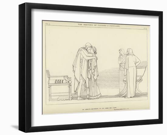 The Meeting of Ulysses and Penelope-John Flaxman-Framed Giclee Print