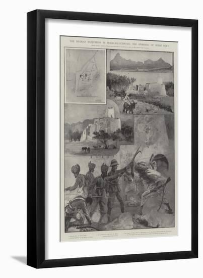 The Mekran Expedition in Perso-Baluchistan, the Storming of Nodiz Fort-Henry Charles Seppings Wright-Framed Giclee Print