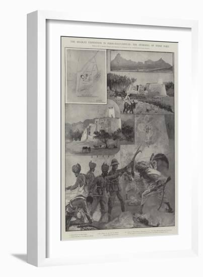 The Mekran Expedition in Perso-Baluchistan, the Storming of Nodiz Fort-Henry Charles Seppings Wright-Framed Giclee Print