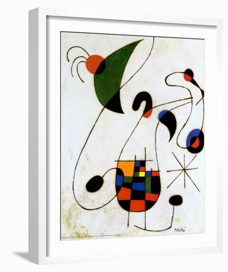 The Melancholic Singer-Joan Miro-Framed Art Print