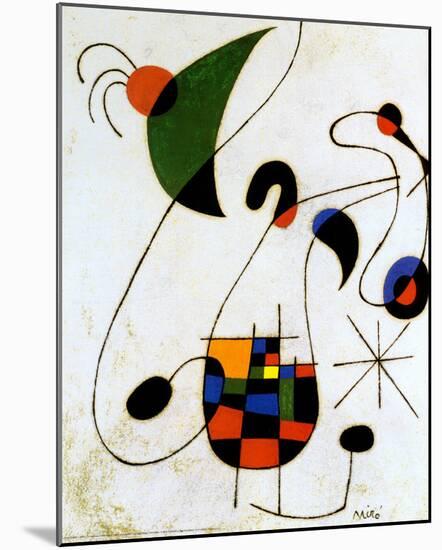 The Melancholic Singer-Joan Miro-Mounted Art Print
