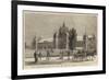 The Melbourne Exhibition for 1880, Now in Course of Construction-null-Framed Giclee Print