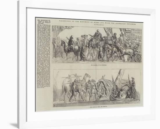 The Melbourne Monument of Burke and Wills, the Australian Explorers-null-Framed Giclee Print