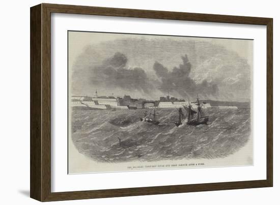 The Melmerby Troop-Ship Towed into Brest Harbour after a Storm-Edwin Weedon-Framed Giclee Print