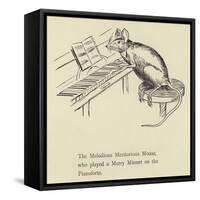 The Melodious Meritorious Mouse-Edward Lear-Framed Stretched Canvas