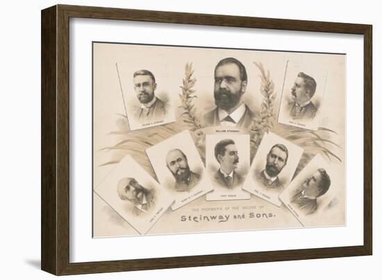 The members of the House of Steinway and Sons, 1890-American School-Framed Giclee Print