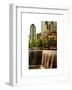 The Memorial Pool View at 9/11 Memorial, 1WTC, Manhattan, New York, White Frame, Sunset Colors-Philippe Hugonnard-Framed Art Print