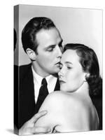 The Men, from Left, Marlon Brando, Teresa Wright, 1950-null-Stretched Canvas