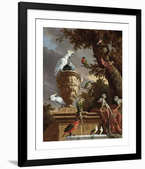 The Menagerie, c.1690-Melchior d'Hondecoeter-Framed Premium Giclee Print