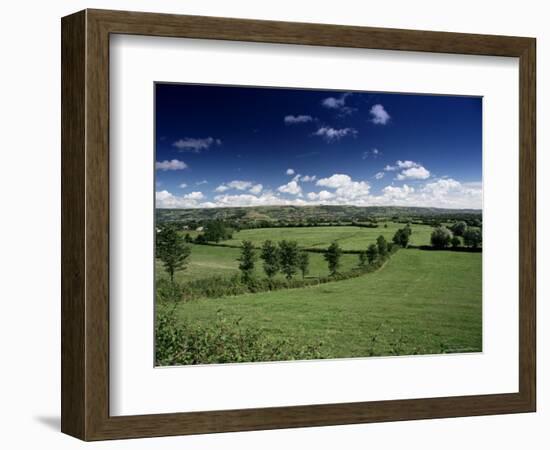 The Mendip Hills from Wedmore, Somerset, England, United Kingdom-Chris Nicholson-Framed Photographic Print