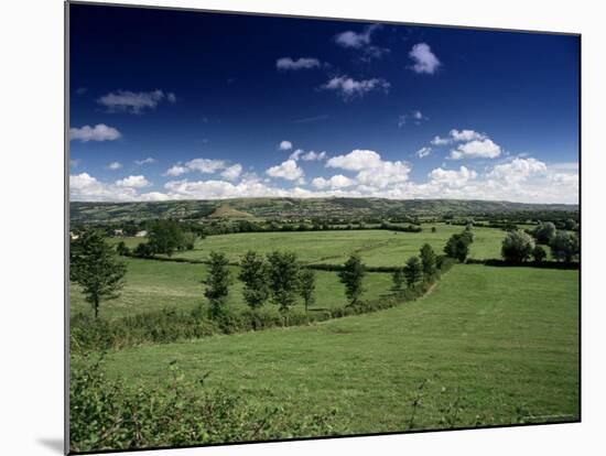 The Mendip Hills from Wedmore, Somerset, England, United Kingdom-Chris Nicholson-Mounted Photographic Print