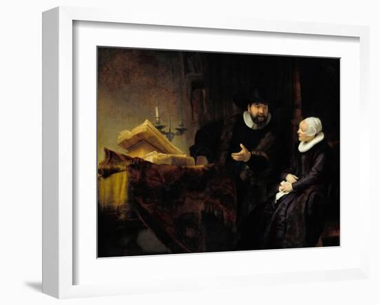 The Mennonite Preacher Anslo and His Wife, 1641-Rembrandt van Rijn-Framed Giclee Print