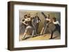 The "Mensur" (Fencing Bout), Both Duellists Hope They Will be Scarred for Life-Georg Muhlberg-Framed Photographic Print