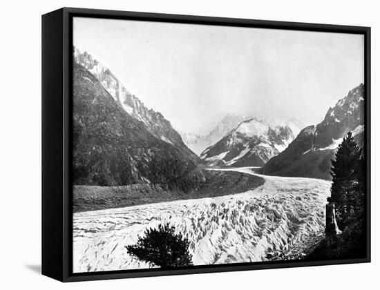 The Mer De Glace, Switzerland, 1893-John L Stoddard-Framed Stretched Canvas