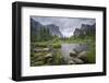 The Merced River at Valley View in spring, Yosemite National Park-Adam Burton-Framed Photographic Print