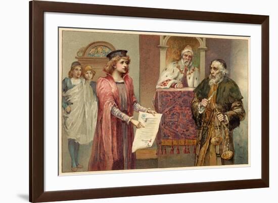 The Merchant of Venice, Act IV Scene I: Shylock Can Have His Pound of Flesh-null-Framed Premium Giclee Print
