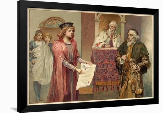 The Merchant of Venice, Act IV Scene I: Shylock Can Have His Pound of Flesh-null-Framed Art Print