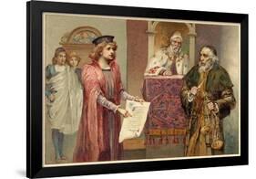 The Merchant of Venice, Act IV Scene I: Shylock Can Have His Pound of Flesh-null-Framed Art Print