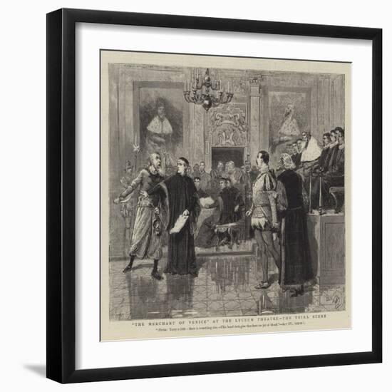 The Merchant of Venice at the Lyceum Theatre, the Trial Scene-Adrien Emmanuel Marie-Framed Giclee Print