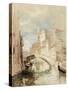 The Merchant of Venice on the Rialto Bridge-James Holland-Stretched Canvas