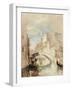 The Merchant of Venice on the Rialto Bridge-James Holland-Framed Photographic Print