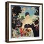 The Merchant's Wife at Tea, 1918-Boris Kustodiyev-Framed Giclee Print