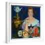 The Merchant's Wife Drinking Tea, 1923-Boris Michaylovich Kustodiev-Framed Giclee Print