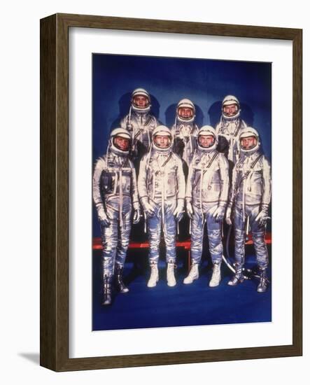 The Mercury Seven Astronauts, 1959-null-Framed Photographic Print