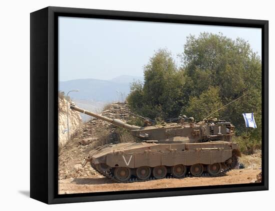 The Merkava Mark III-D main battle tank of the Israel Defense Force-Stocktrek Images-Framed Stretched Canvas
