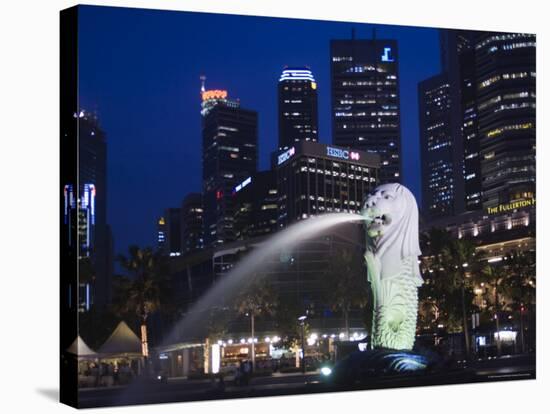 The Merlion, Singapore's National Symbol, Singapore, Southeast Asia, Asia-Amanda Hall-Stretched Canvas