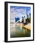 The Merlion Statue with the City Skyline in the Background, Marina Bay, Singapore-Gavin Hellier-Framed Photographic Print