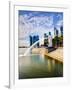 The Merlion Statue with the City Skyline in the Background, Marina Bay, Singapore-Gavin Hellier-Framed Photographic Print