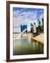 The Merlion Statue with the City Skyline in the Background, Marina Bay, Singapore-Gavin Hellier-Framed Photographic Print