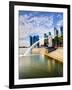 The Merlion Statue with the City Skyline in the Background, Marina Bay, Singapore-Gavin Hellier-Framed Photographic Print