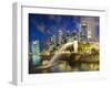 The Merlion Statue with the City Skyline in the Background, Marina Bay, Singapore-Gavin Hellier-Framed Photographic Print