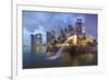 The Merlion Statue with the City Skyline in the Background-Gavin Hellier-Framed Photographic Print