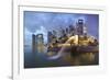 The Merlion Statue with the City Skyline in the Background-Gavin Hellier-Framed Photographic Print