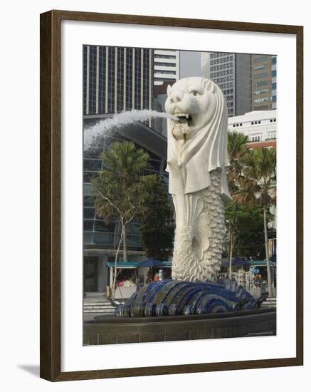 The Merlion, the National Symbol, Singapore, Southeast Asia-Amanda Hall-Framed Photographic Print