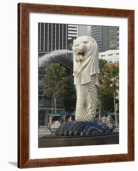 The Merlion, the National Symbol, Singapore, Southeast Asia-Amanda Hall-Framed Photographic Print