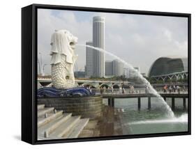 The Merlion, the National Symbol, Singapore, Southeast Asia-Amanda Hall-Framed Stretched Canvas