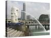 The Merlion, the National Symbol, Singapore, Southeast Asia-Amanda Hall-Stretched Canvas